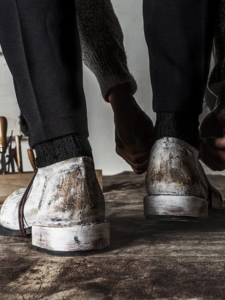 Catwalk design retro men's and women's leather shoes
