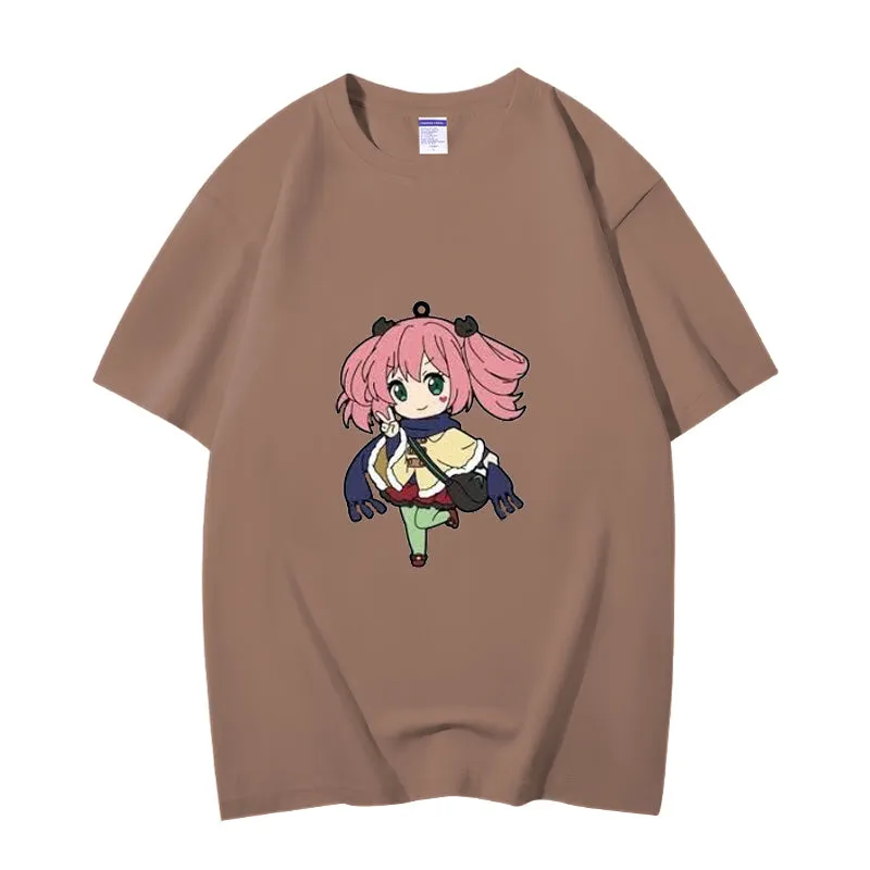 Fashion Anime Chuunibyou demo koi ga shitai Shichimiya Satone 230g GSM Hipster Style Oversized Cotton T-shirt