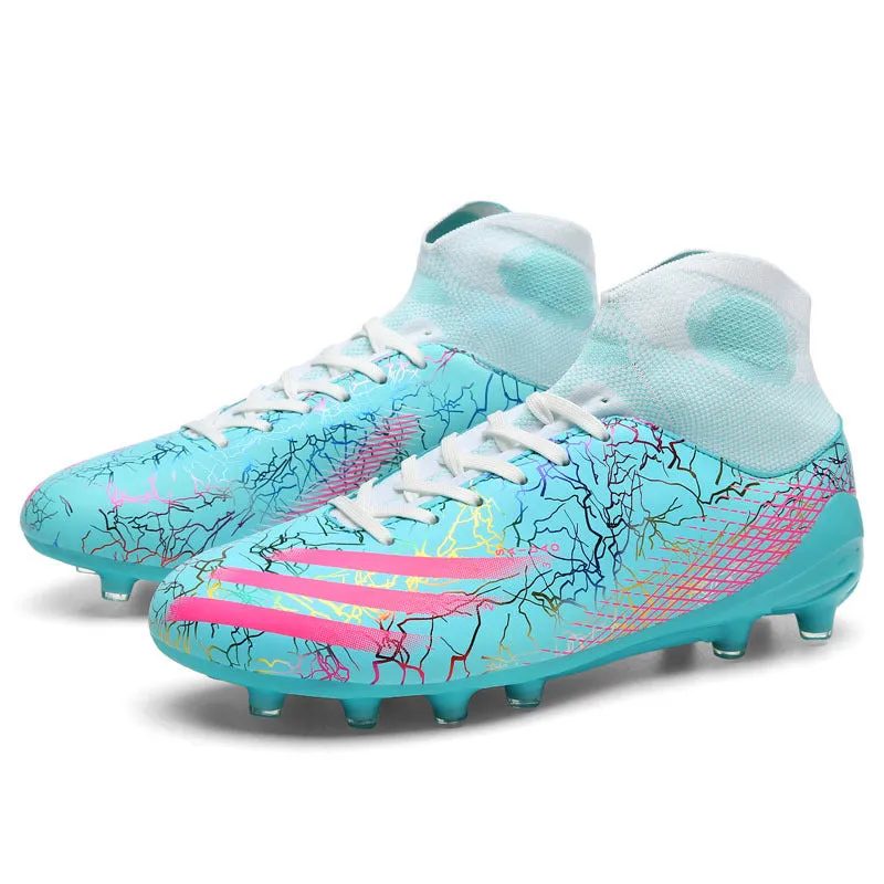 Fashion Personality New Men's High Top Soccer Shoes