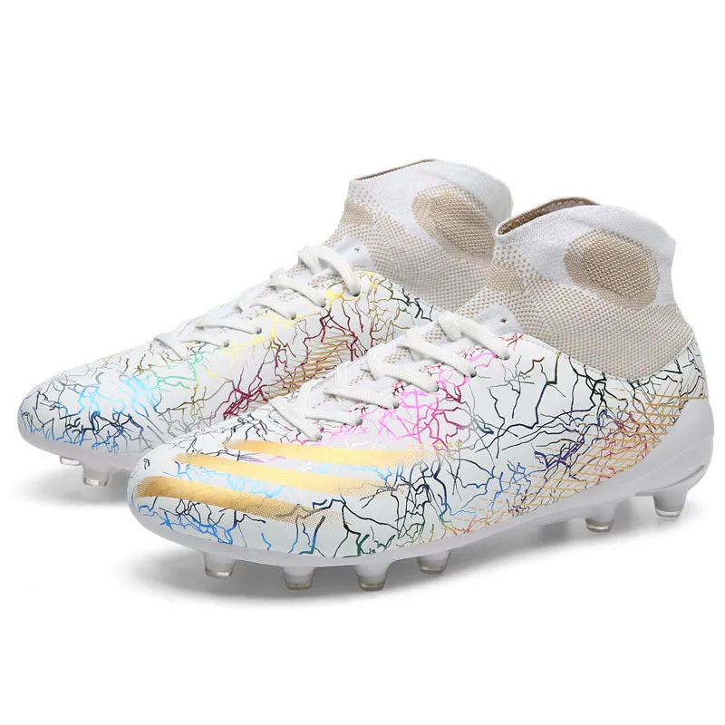 Fashion Personality New Men's High Top Soccer Shoes