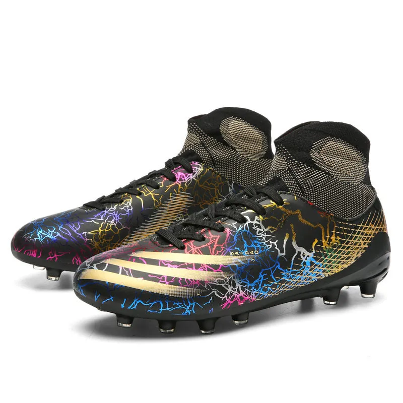 Fashion Personality New Men's High Top Soccer Shoes