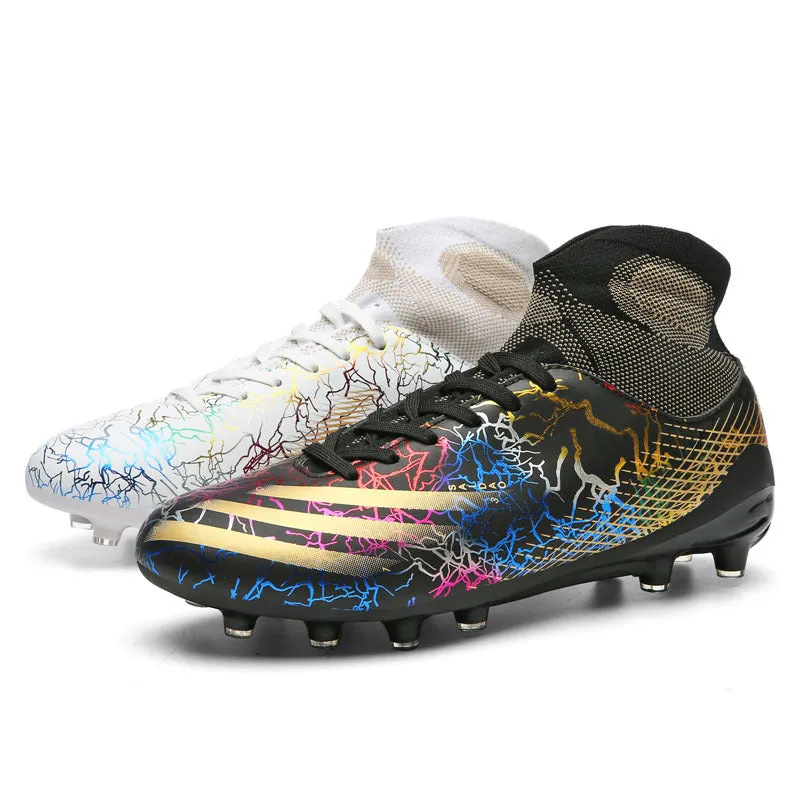 Fashion Personality New Men's High Top Soccer Shoes