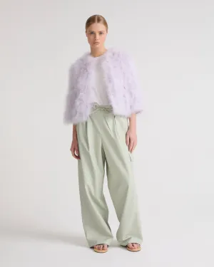 Short feather jacket
